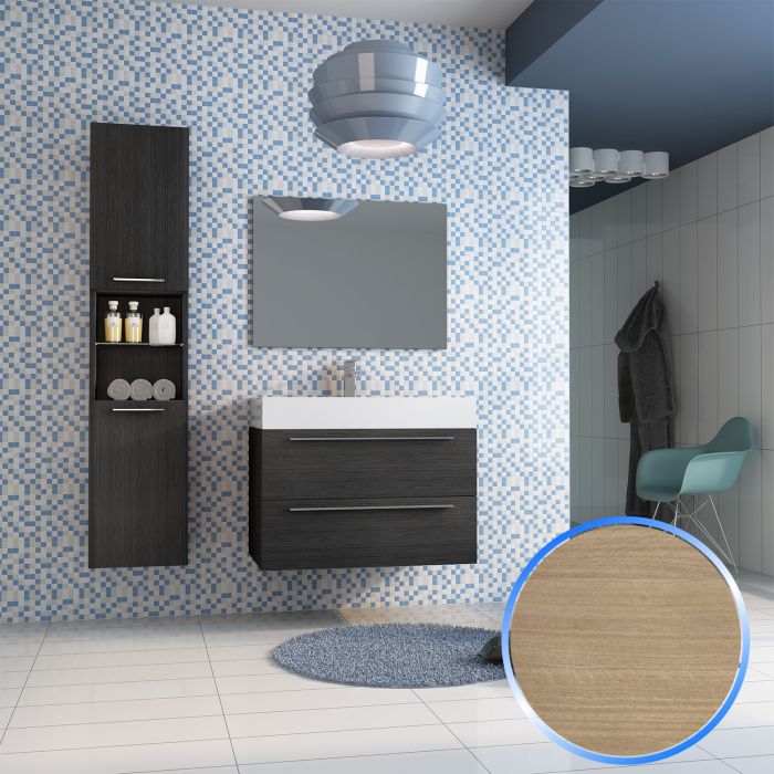 Mobile da Bagno 80cm Lisbona 1 Rovere Chiaro main product photo