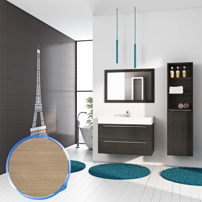Mobile da Bagno 90cm Lisbona 2 Rovere Chiaro main product photo