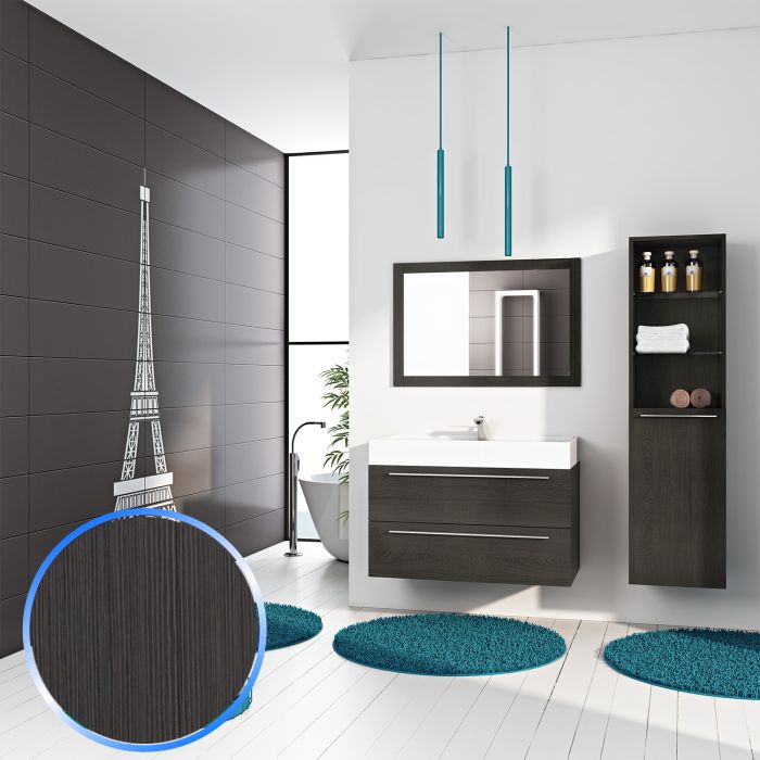Mobile da Bagno 90cm Lisbona 2 Rovere Spazzolato main product photo
