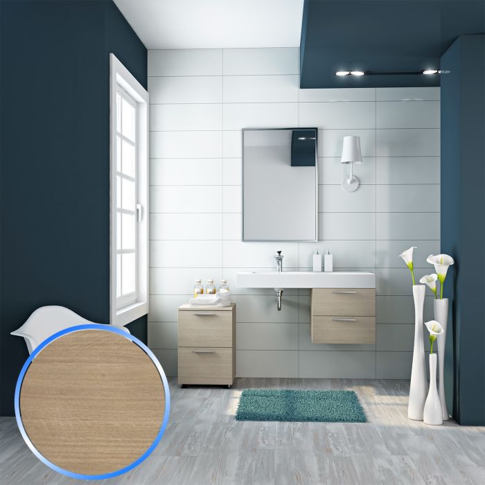 Mobile da Bagno 100cm Lisbona 3 Rovere Chiaro main product photo