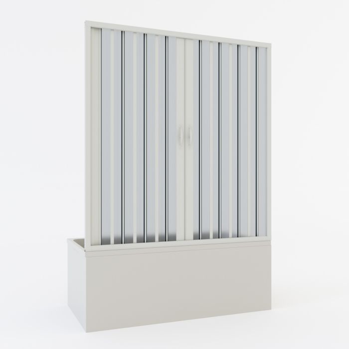 Porta doccia sopravasca in PVC a soffietto 160 cm H 150 mod. Ibisco con apertura centrale main product photo