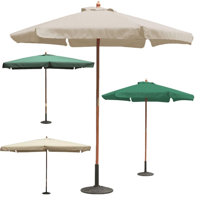 Ombrellone da giardino varie misure disponibili con telo in poliestere Vari colori palo in Legno antivento mod. Fantasy main product photo