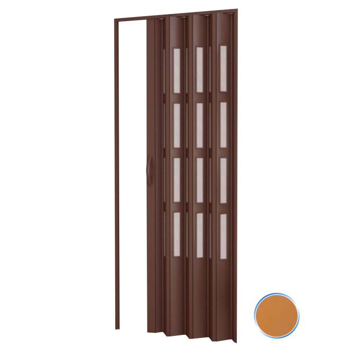 Porta a soffietto da interno in kit con vetri in PVC Douglas 82x210 cm mod. Sonia main product photo