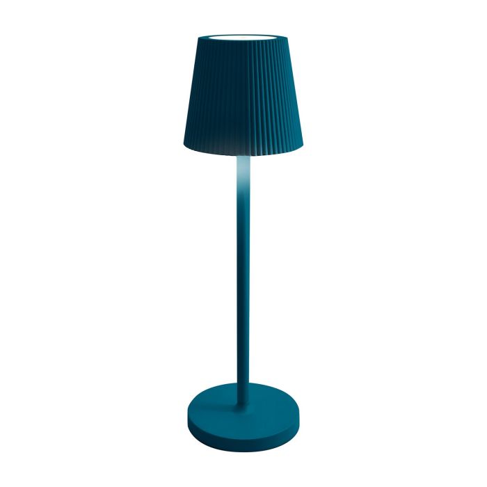 Box Doccia .it - Lampada da tavolo led ricaricabile IP59 colore blu  petrolio mod. Emma
