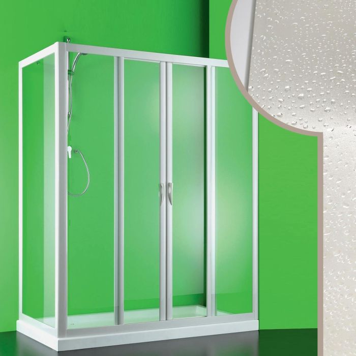 Box Doccia 90x150 CM in Acrilico mod. Mercurio 2 con apertura centrale main product photo