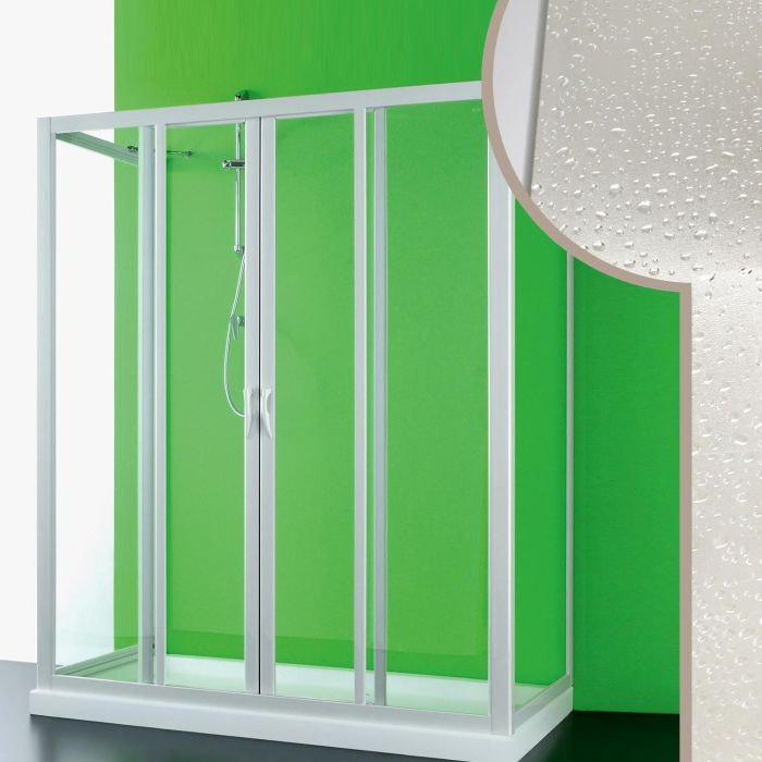 Box Doccia 3 lati 90x140x90 CM in Acrilico mod. Mercurio 2 con apertura centrale main product photo