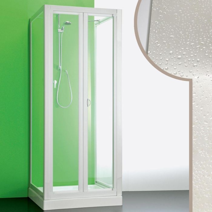Box doccia 3 lati 70x90x70 CM in Acrilico mod. Saturno con apertura a libro main product photo