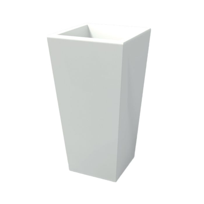 Vaso moderno in resina rettangolare H 65 bianco modello Egizio main product photo