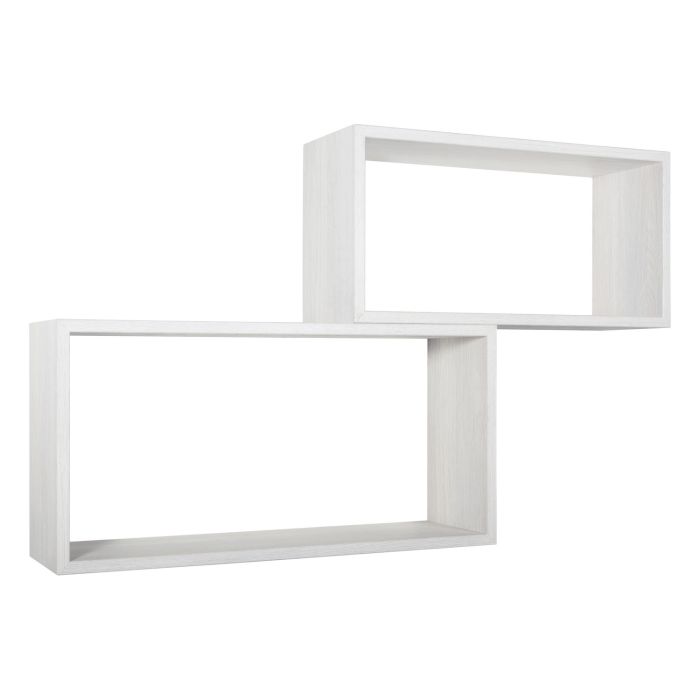 Mensole da parete rettangolari Set di 2 pz colore Rovere sbiancato mod. Bislungo main product photo