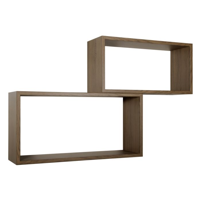 Mensole da parete rettangolari Set di 2 pz colore Rovere tabacco mod. Bislungo main product photo