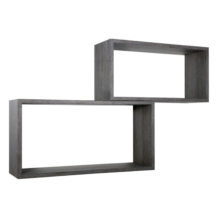 Mensole da parete rettangolari Set di 2 pz colore Rovere scuro mod. Bislungo main product photo