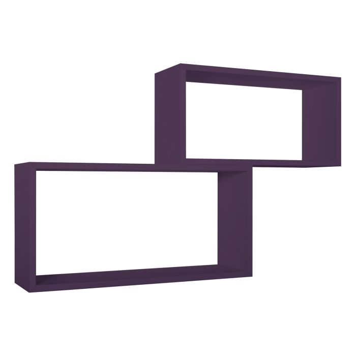 Mensole da parete rettangolari Set di 2 pz colore Viola mod. Bislungo main product photo