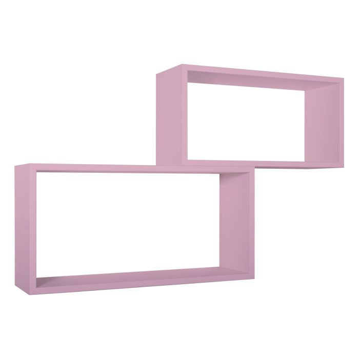 Mensole da parete rettangolari Set di 2 pz colore Rosa mod. Bislungo main product photo