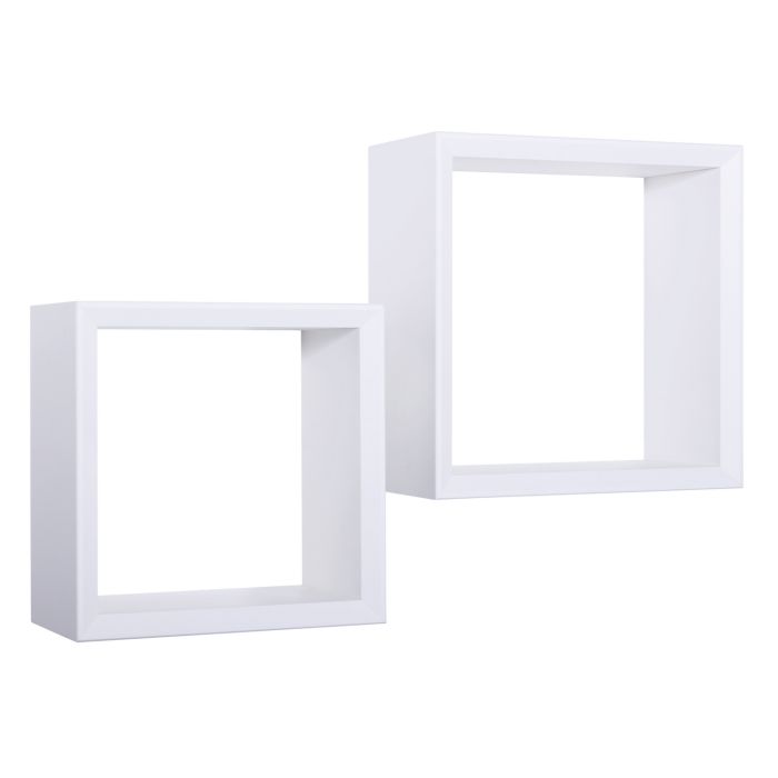 Mensole a cubo da parete Set di 2 pz componibile colore Bianco mod. Ginevra main product photo