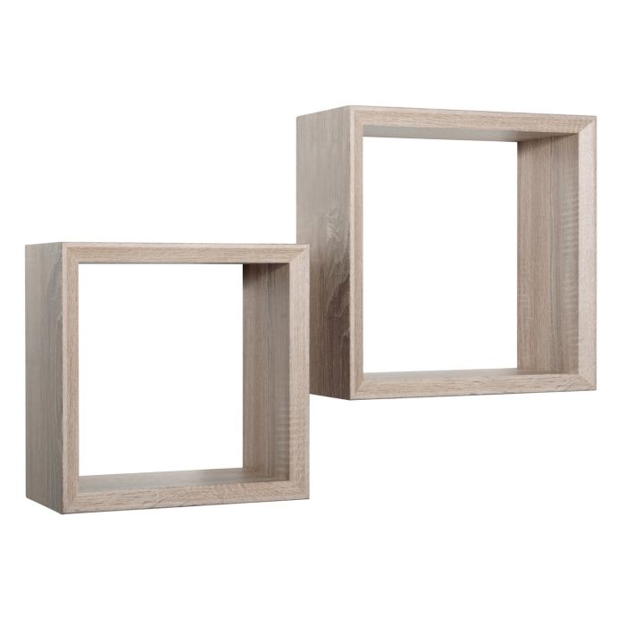 Mensole a cubo da parete Set di 2 pz componibile colore Rovere sagerau mod. Ginevra main product photo