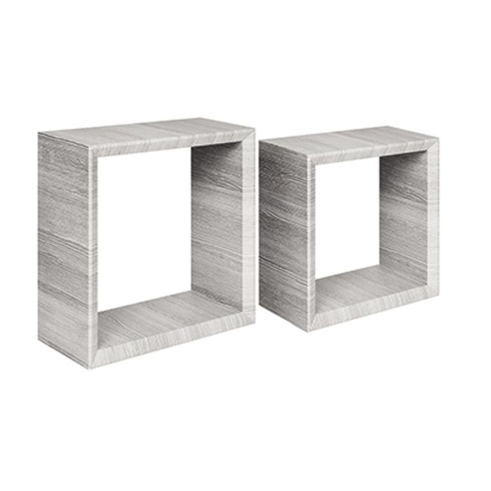 Mensole a cubo da parete Set di 2 pz componibile colore Rovere imperiale mod. Ginevra main product photo