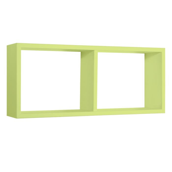 Mensola da parete 2 scomparti colore Verde 70x30 cm mod. Morgana main product photo