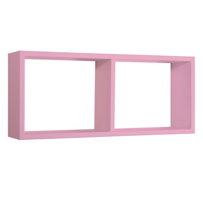 Mensola da parete 2 scomparti colore Rosa 70x30 cm mod. Morgana main product photo