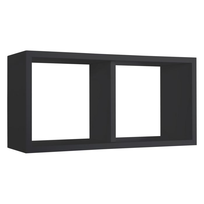 Mensola da parete 2 scomparti colore Nero 70x30 cm mod. Morgana Maxi main product photo