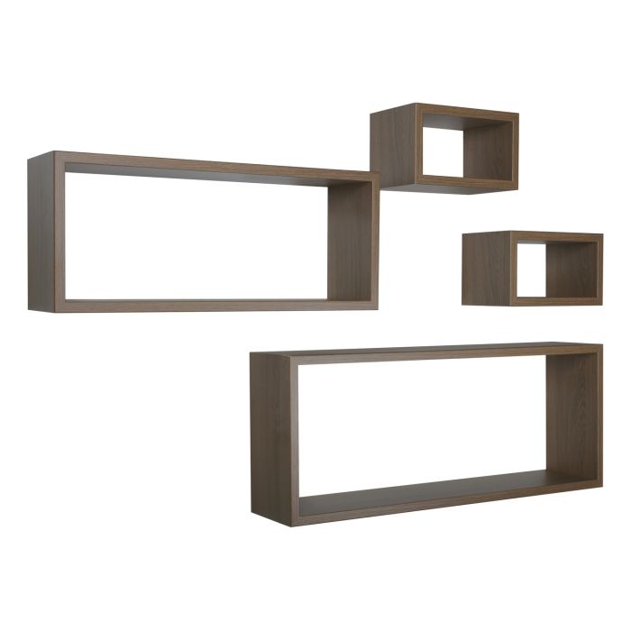Mensole rettangolari da parete componibili Set di 4 colore Rovere tabacco mod. Merlino main product photo
