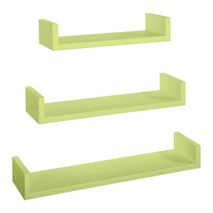 Mensole da Parete Set di 3 pz colore Verde mod. Calamita main product photo