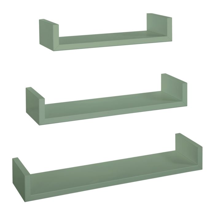 Mensole da Parete Set di 3 pz colore Verde acqua mod. Calamita main product photo