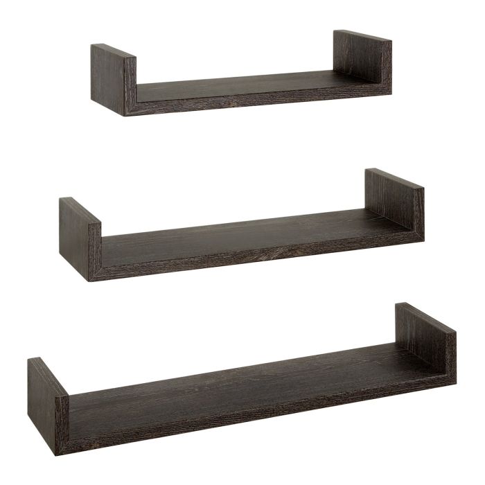 Mensole da Parete Set di 3 pz colore Rovere scuro mod. Calamita main product photo
