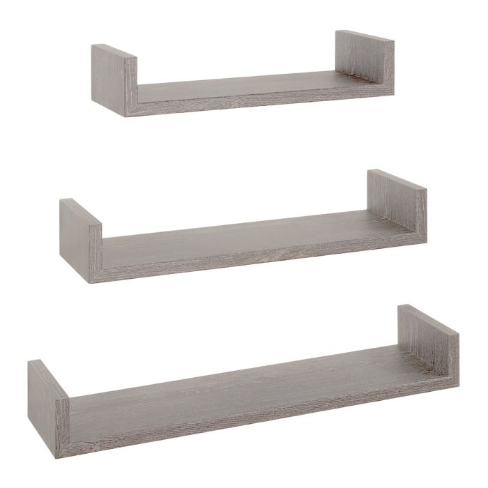Mensole da Parete Set di 3 pz colore Rovere grigio mod. Calamita main product photo