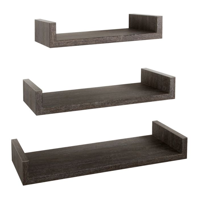 Mensole da Parete Set di 3 pz colore Rovere scuro mod. Calamita Maxi main product photo