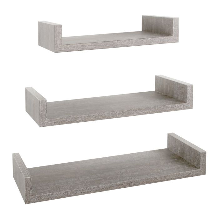 Mensole da Parete Set di 3 pz colore Rovere grigio mod. Calamita Maxi main product photo