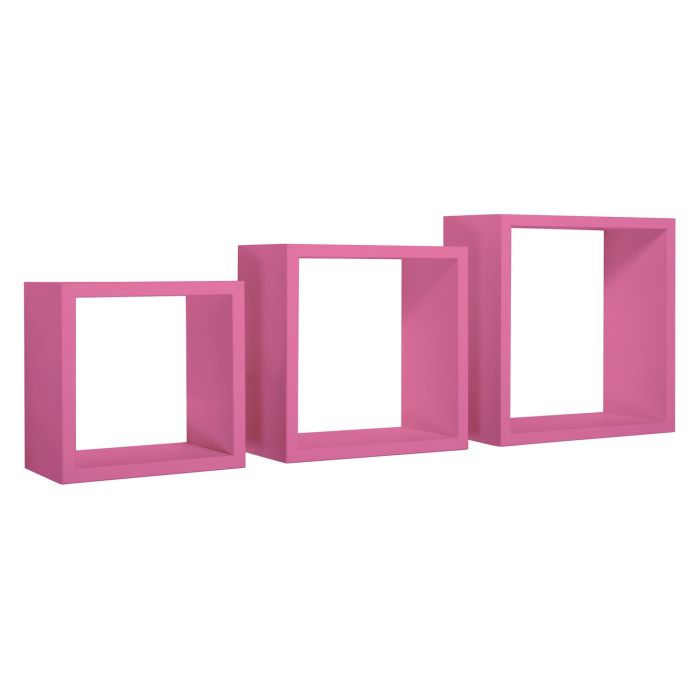 Mensole a cubo da parete set di 3 pz componibile colore Fucsia mod. InCubo main product photo