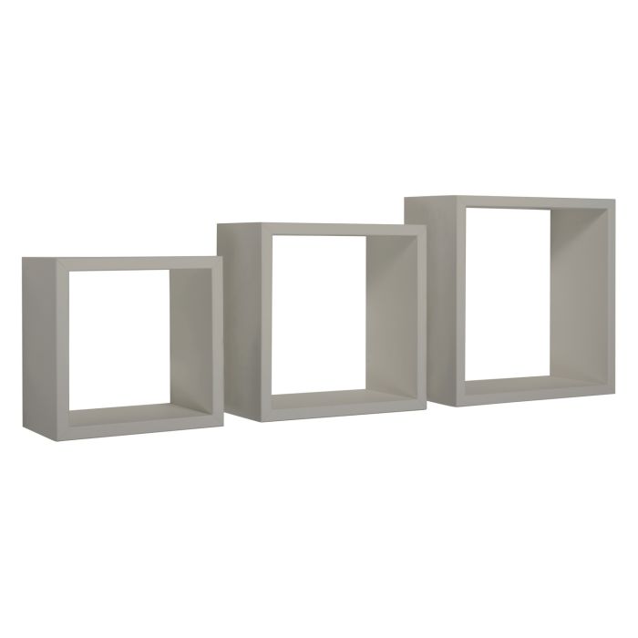 Mensole a cubo da parete set di 3 pz componibile colore Marrone talpa mod. InCubo main product photo