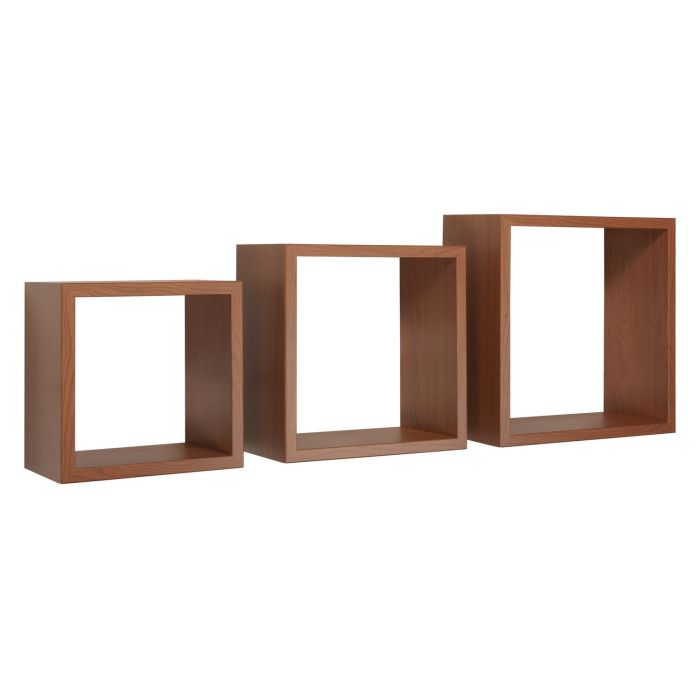 Mensole a cubo da parete set di 3 pz componibile colore Ciliegio mod. InCubo main product photo