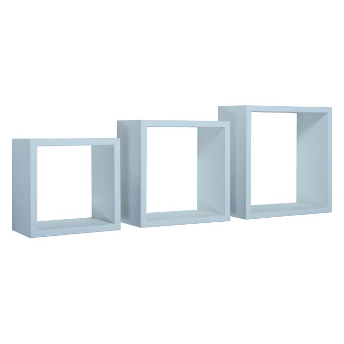 Box Doccia .it - Mensole a cubo da parete set di 3 pz componibile colore  Blu mod. InCubo