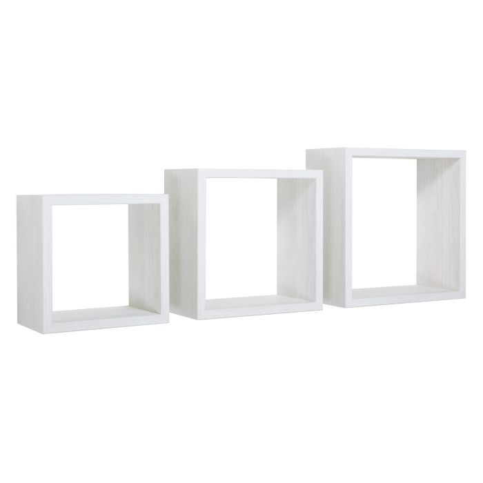 Mensole a cubo da parete set di 3 pz componibile colore Rovere sbiancato mod. InCubo main product photo