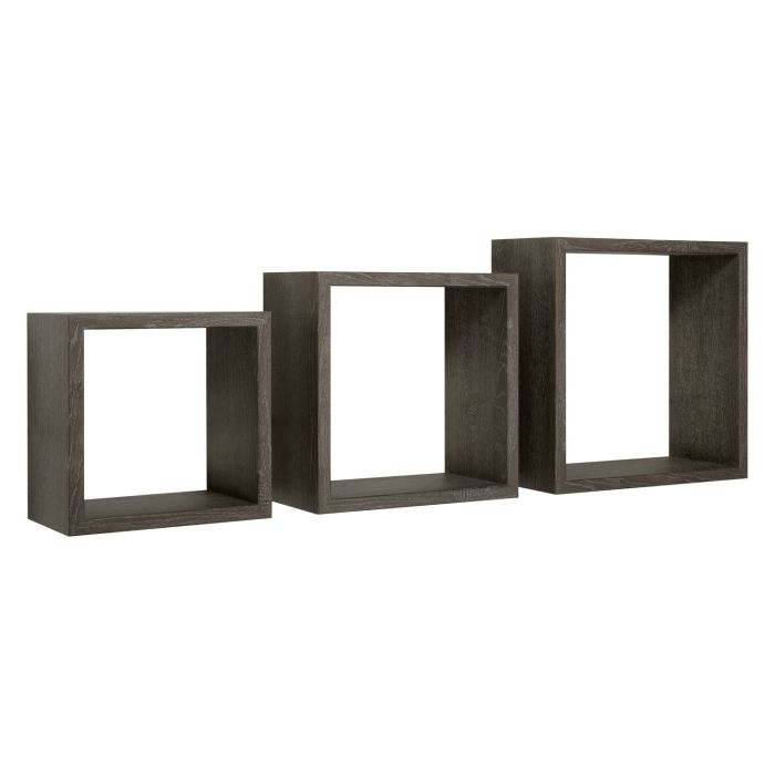 Mensole a cubo da parete set di 3 pz componibile colore Rovere scuro mod. InCubo main product photo