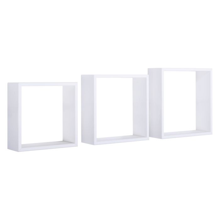 Mensole a cubo da parete set di 3 pz componibile colore Bianco mod. InCubo Slim main product photo