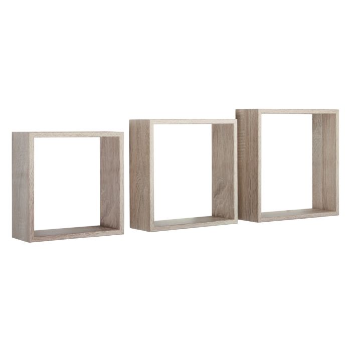 Mensole a cubo da parete set di 3 pz componibile colore Rovere Sagerau mod. InCubo Slim main product photo