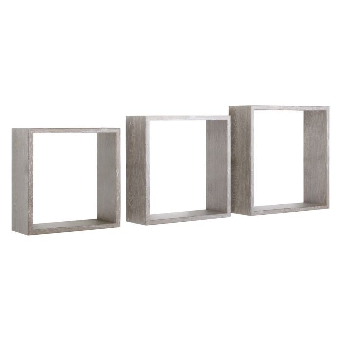 Mensole a cubo da parete set di 3 pz componibile colore Rovere grigio mod. InCubo Slim main product photo