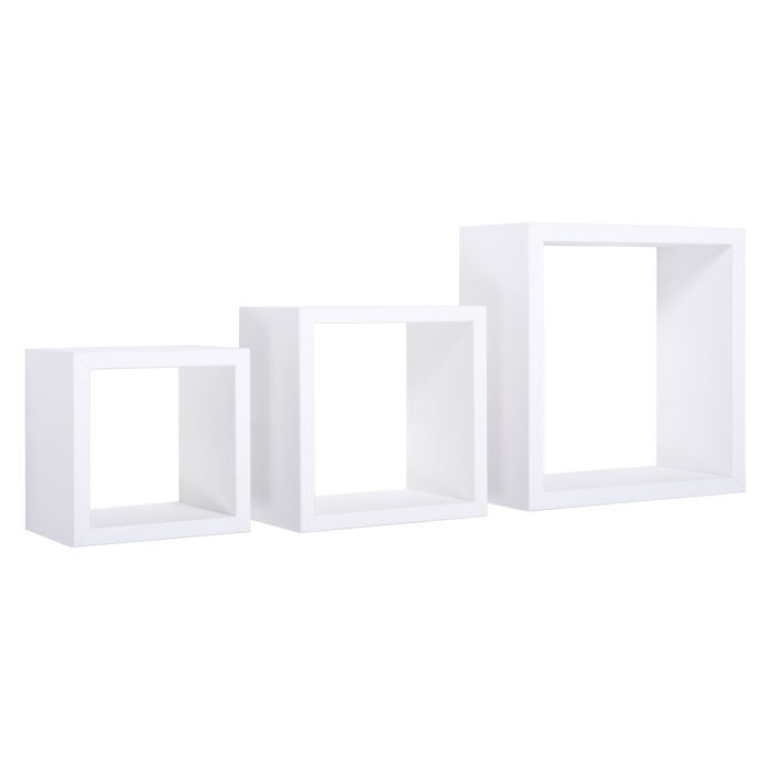 Mensole a cubo da parete set di 3 pz componibile colore Bianco mod. Rubic main product photo