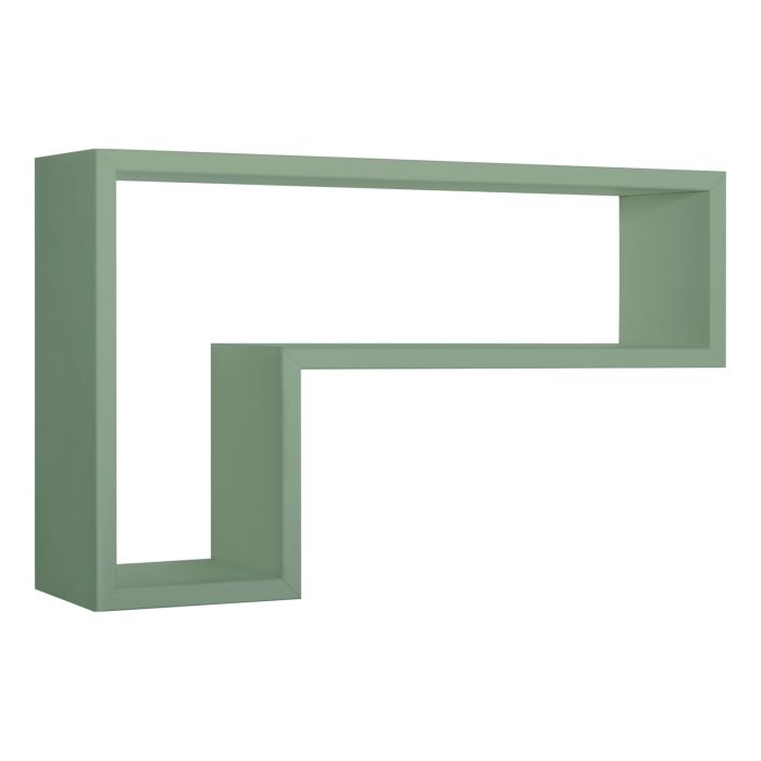 Mensola da parete colore Verde acqua 61x37 cm mod. Lettera main product photo