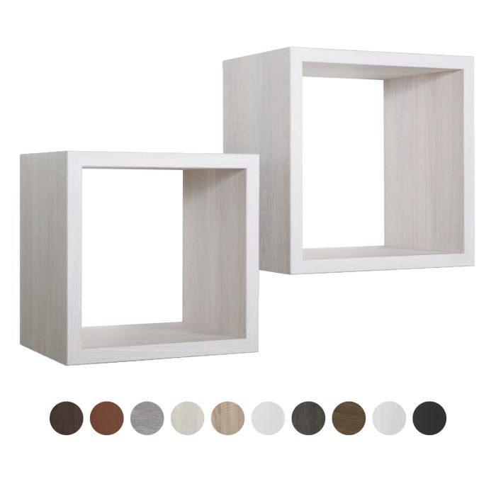 Mensole a cubo da parete Set di 2 pz componibile vari colori mod. Q-bis Maxi main product photo