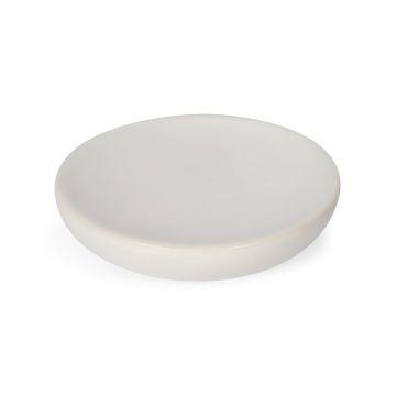 Porta Sapone da Appoggio Bianco Perla in Ceramica Mod. Clizia