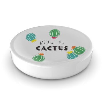 Porta Sapone da Appoggio Bianco in Ceramica Mod. Cactus