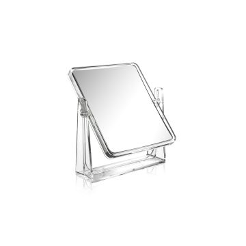 Specchio ingranditore Make Up Trasparente in Vetro e PMMA Mod. Table Container