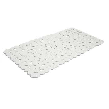 Tappeto antiscivolo angolare in PVC bianco 54x54 cm