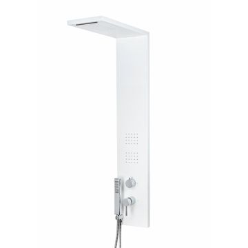 Colonna Doccia Idromassaggio Bianco Opaco in Alluminio Mod. Trend