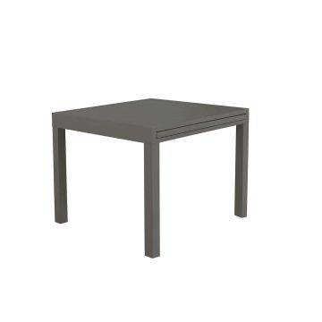 Tavolo allungabile in alluminio 90/180x90x75h cm colore Taupe mod. Hawaii