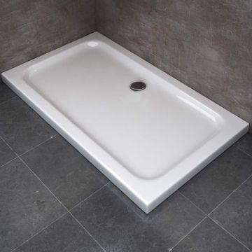 Piatto Doccia 80x140x5 cm Rettangolare Abs mod. Selene