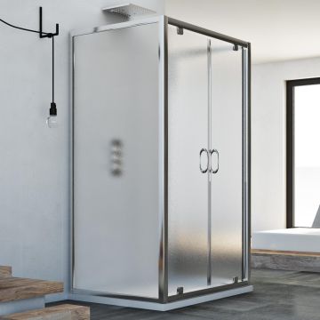Box Doccia 3 lati 70x130x70 CM H185 stampato C mod. Sintesi Trio 2 Ante